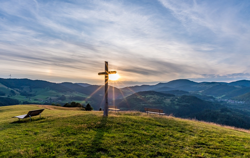Abendstimmung am Holzer Kreuz Abendstimmung am Holzer Kreuz