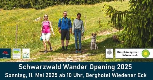 Das Schwarzwald Wander Opening findet am 11. Mai 2025 am Wiedener Eck statt.