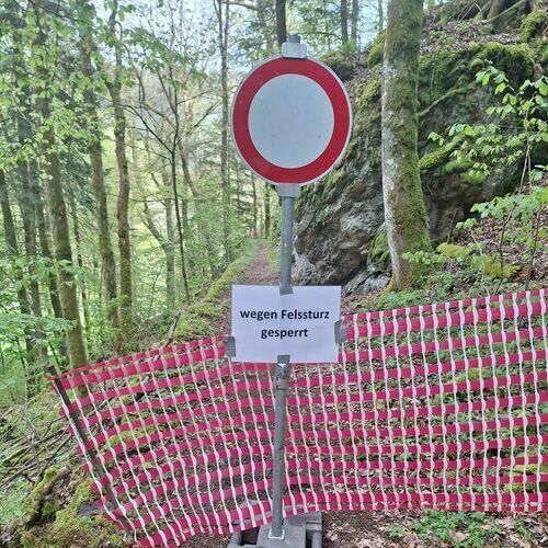 Wegsperrung im Bereich Ringweg