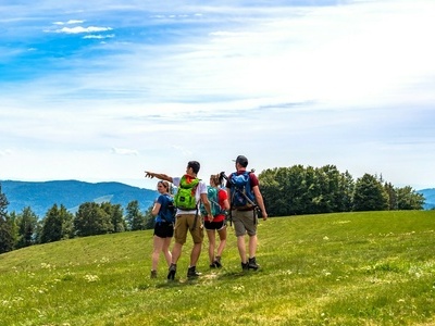 Wandergruppe am Volkswandertag in Wieden