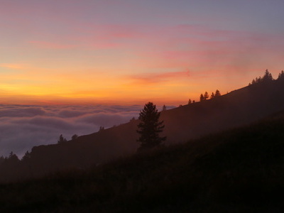 Sonnenuntergang am Belchen